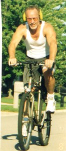 I may not use music when I run, but my dad chose to use a classy-looking headset!